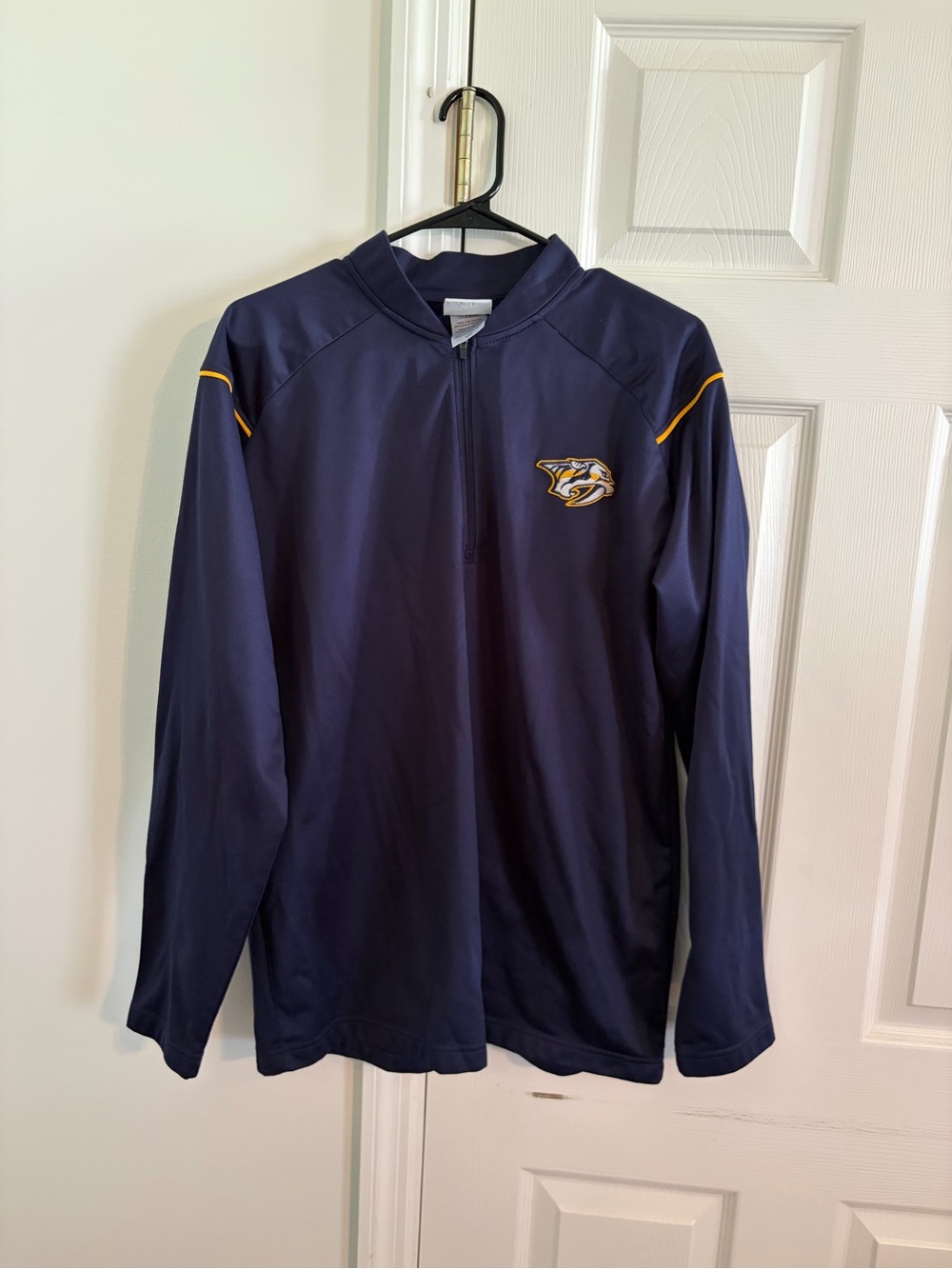 NHL Navy and Gold Nashville Predators Half-Zip Pullover